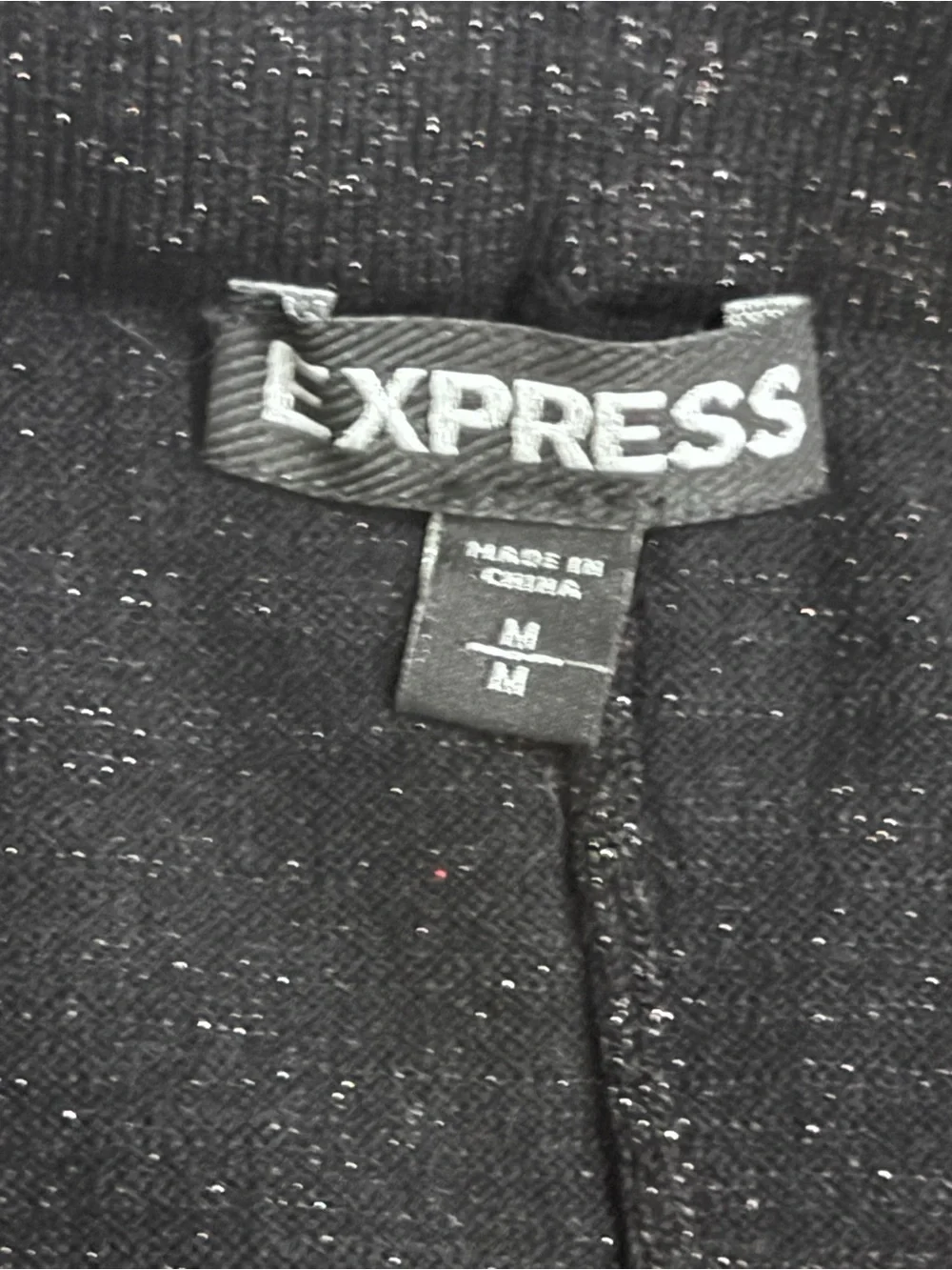 Express Black Sparkle Leggings - Picture 3 of 4